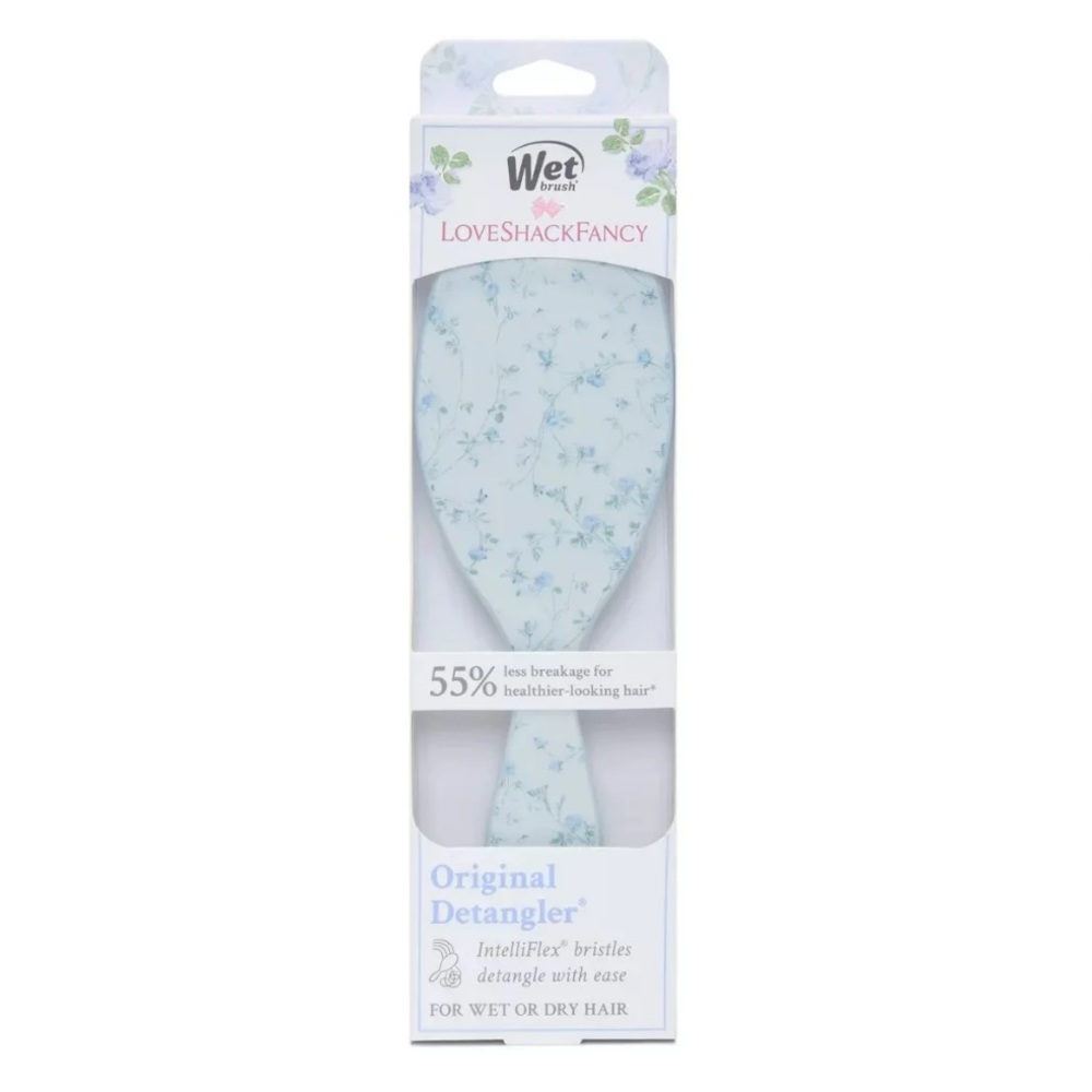 LoveShackFancy Floral Wet Brush in Blue and White
